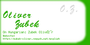 oliver zubek business card